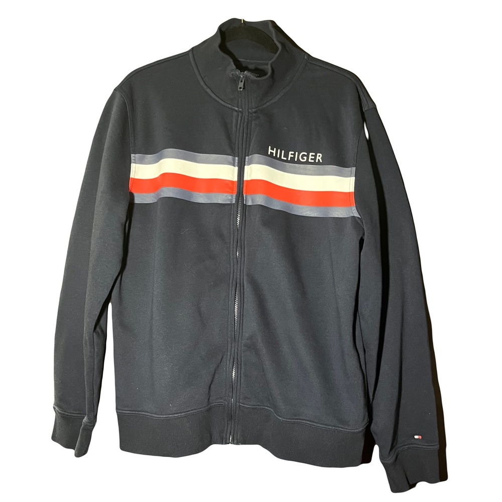 Tommy Hilfiger Red/White/Blue Logo Zip-through Jacket L